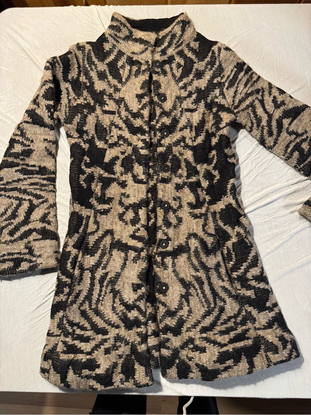 Field Flower by Anthropologie Patterned Sweater Coat – XS